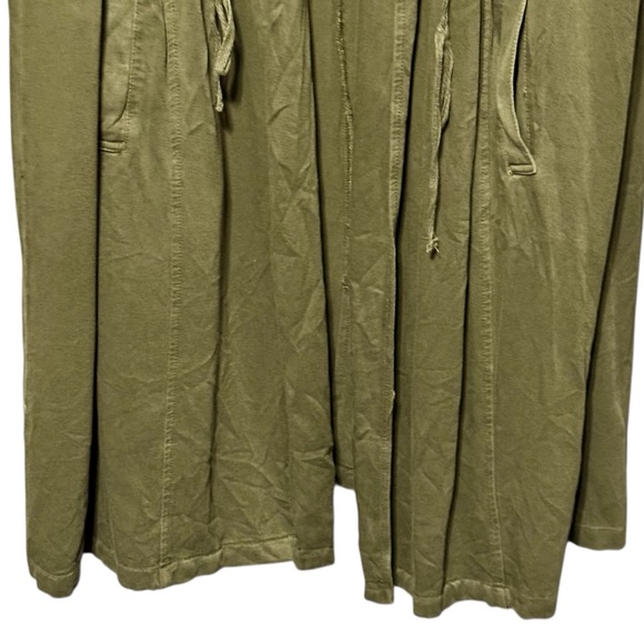 Torrid Olive Green Twill & Faux Leather Midi Length Anorak - Picture 8 of 15